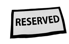 Black and White "Reserved" Beach Towel
