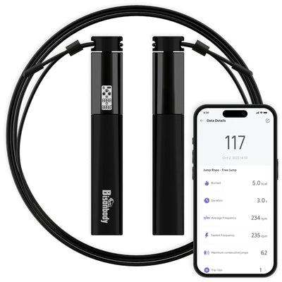Bisonbody Smart Jump Rope Fitness Skipping Rope with App