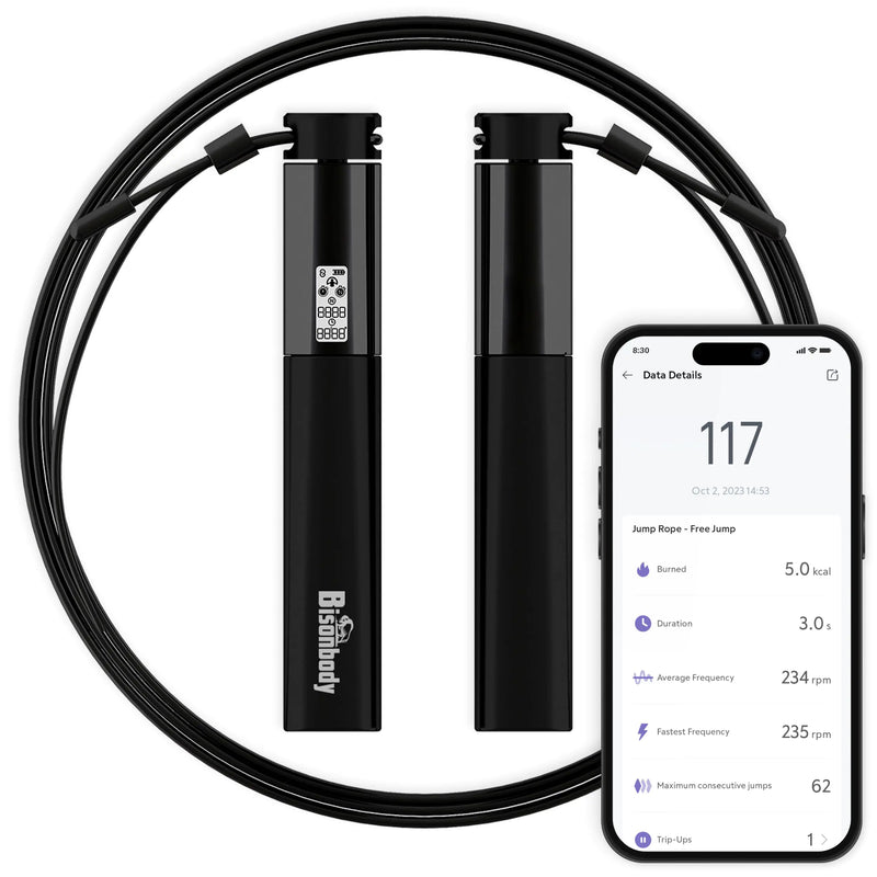 Bisonbody Smart Jump Rope Fitness Skipping Rope with App