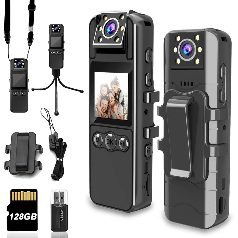 Ksadbossbo Body Camera with Audio and Video Recording